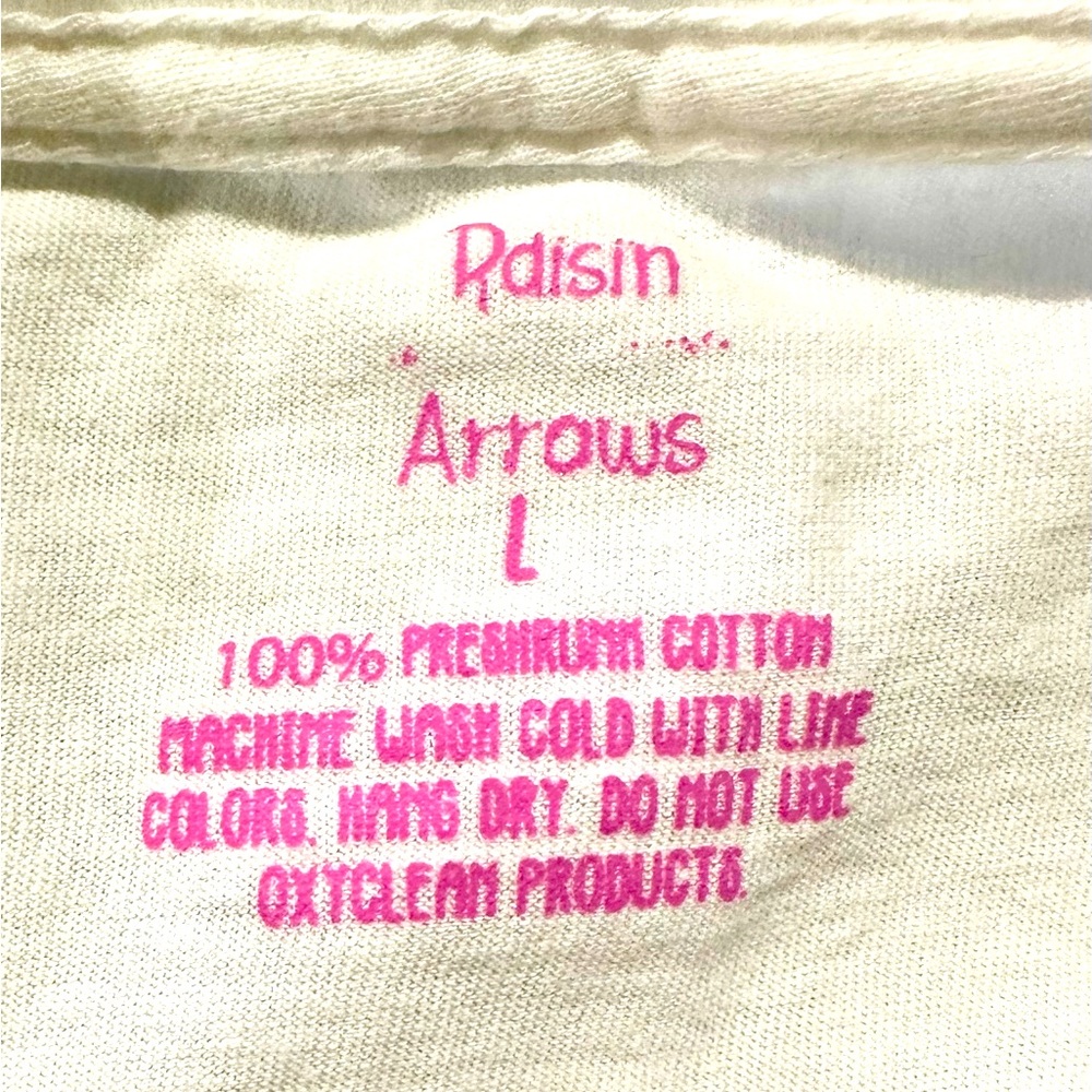 EUC Trailer Park Pretty White Slightly Cropped Tee Sz L - Picture 12 of 16